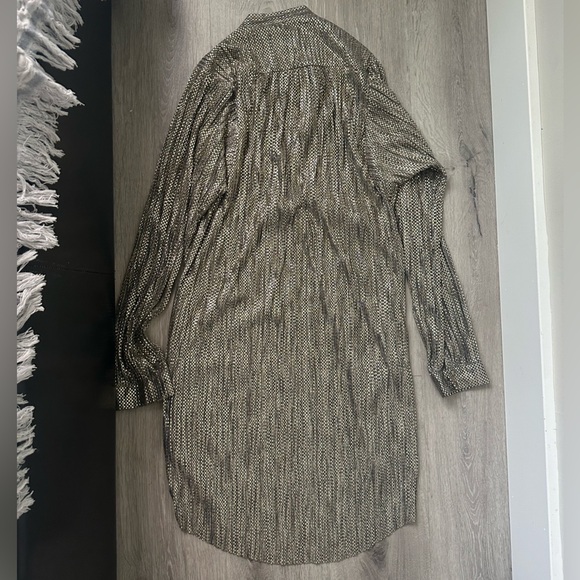 Sabina Musayev Gold and Silver Textured Dress - Picture 4 of 12